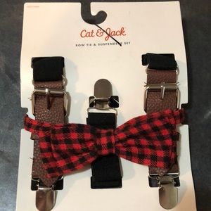 Cat & Jack Bow Tie & Suspender Set